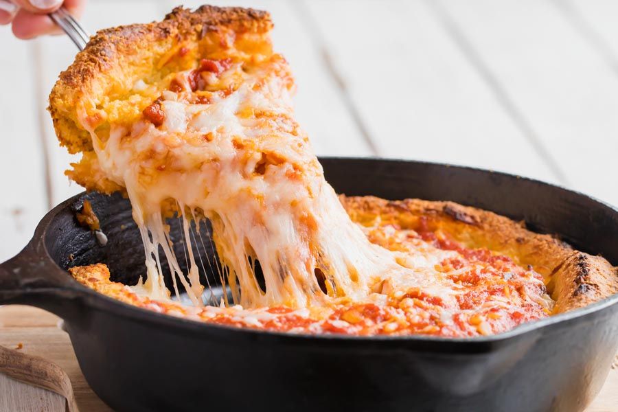 Keto deep dish pizza